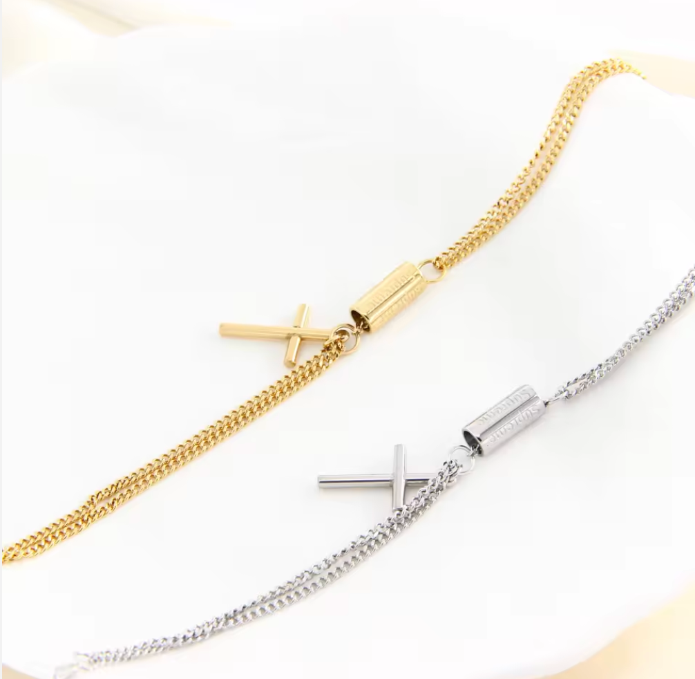 Sol Luna Cylindrical Cross Bracelet